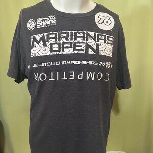 Fokai Marianas Open 2015 Jiu Jitsu Competitor Men's Gray Shirt Large Guam Hafa A